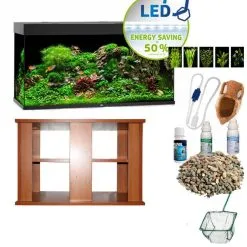 ACQUARIO JUWEL RIO 350 Led NERO + Supporto Prime 122x51.5x68h Cm (P120C) + Kit Manutenzione E Allestimento DOLCE Omaggio