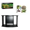 Juwel Acquario Rio 180 Led Nero Con Allestimento E Supporto Faggio Omaggio -Vendite Cibo per i pesci Rio 180 Nero Allestimento