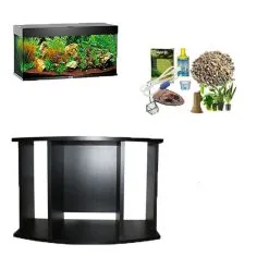 Juwel Acquario Rio 180 Led Nero Con Allestimento E Supporto Faggio Omaggio