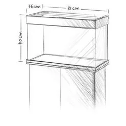 Acquario Juwel Rio 125 A Led Nero Bianco Darkwood + Kit Allestimento E Manutenzione (130€ Prodotti Omaggio) -Vendite Cibo per i pesci disegnorio125