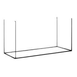 3CODE Vasca In Vetro Con Bordo Inferiore In Alluminio 42x39x16 Cm