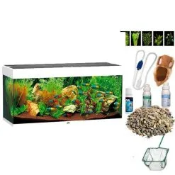 Acquario Juwel Rio 180 A Led Nero Bianco Darkwood+allestimento E Kit E Manutenzione, (150€ Prodotti Omaggio)