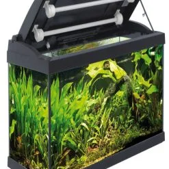 CASA DEL VETRO Acquario Milo 79 2x18W T8/T5 -Vendite Cibo per i pesci xmilo79neroapertolampada03300dpi.jpg.pagespeed.ic .EaOv B5PTl